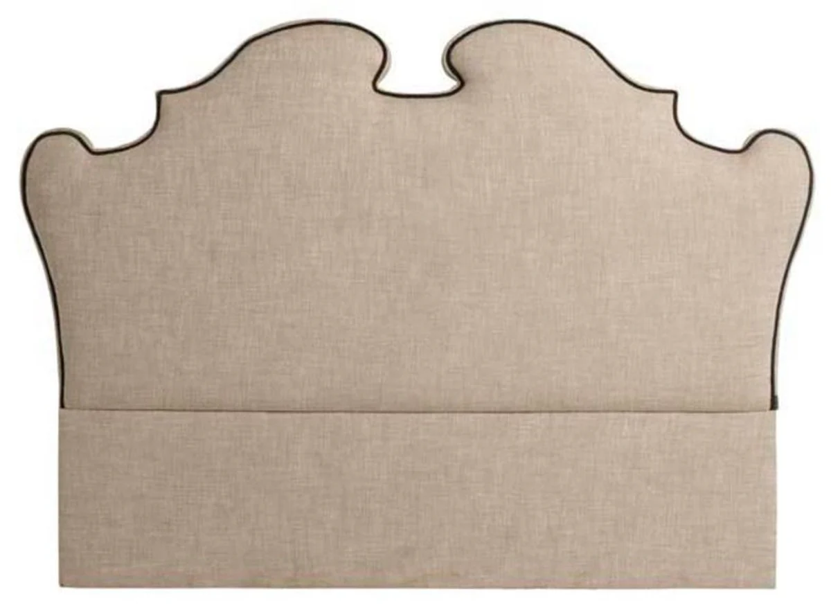 Designer bed headboard beige 200 x H. 144 cm - luxury quality