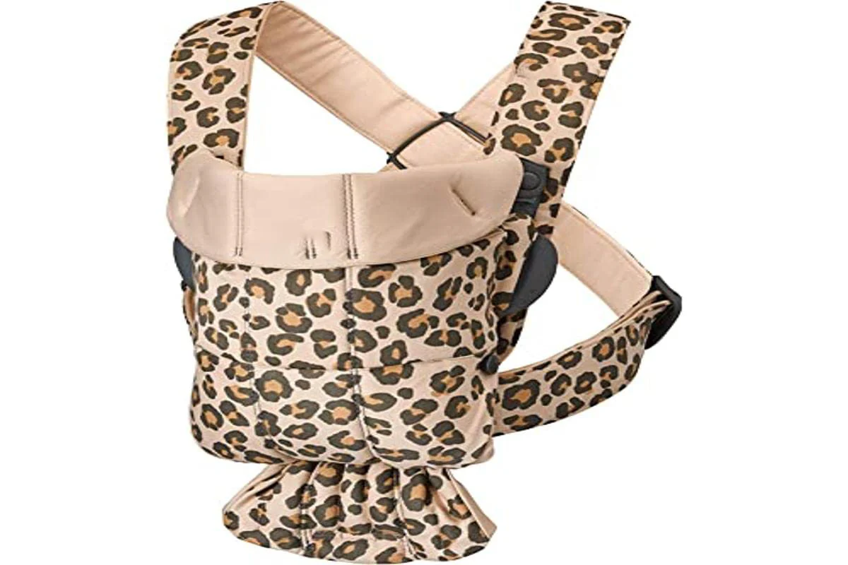 Babytrage Mini, 3D-Netz, Anthrazit/Leopard