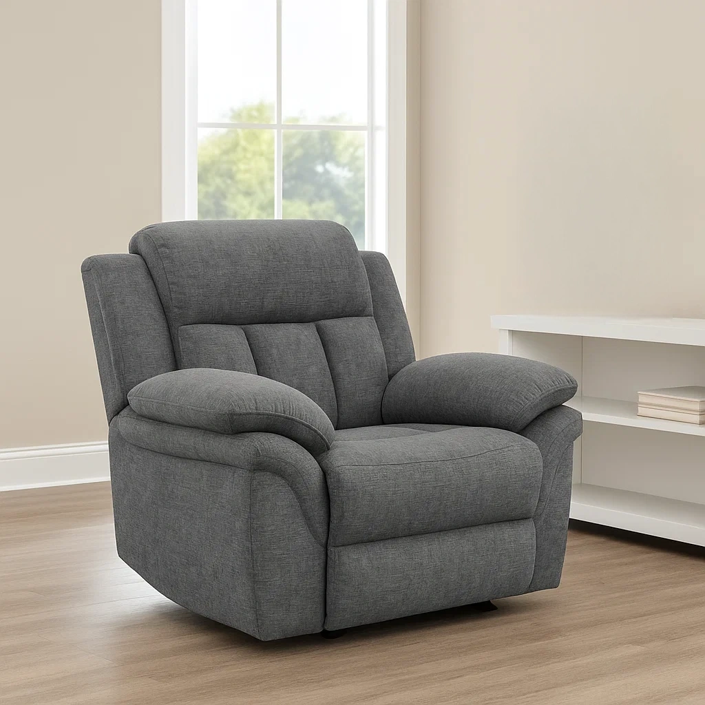 Sonnenliege, anthrazitgrau, Stoff, geeignet fürs Wohnzimmer, 92 x 97 x 121 cm