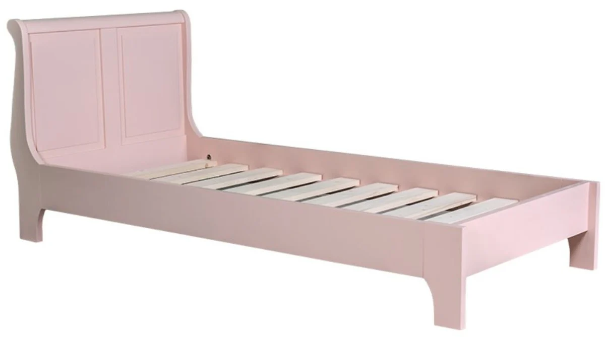 Solid wood country house style bed pink - various sizes - bedroom furniture