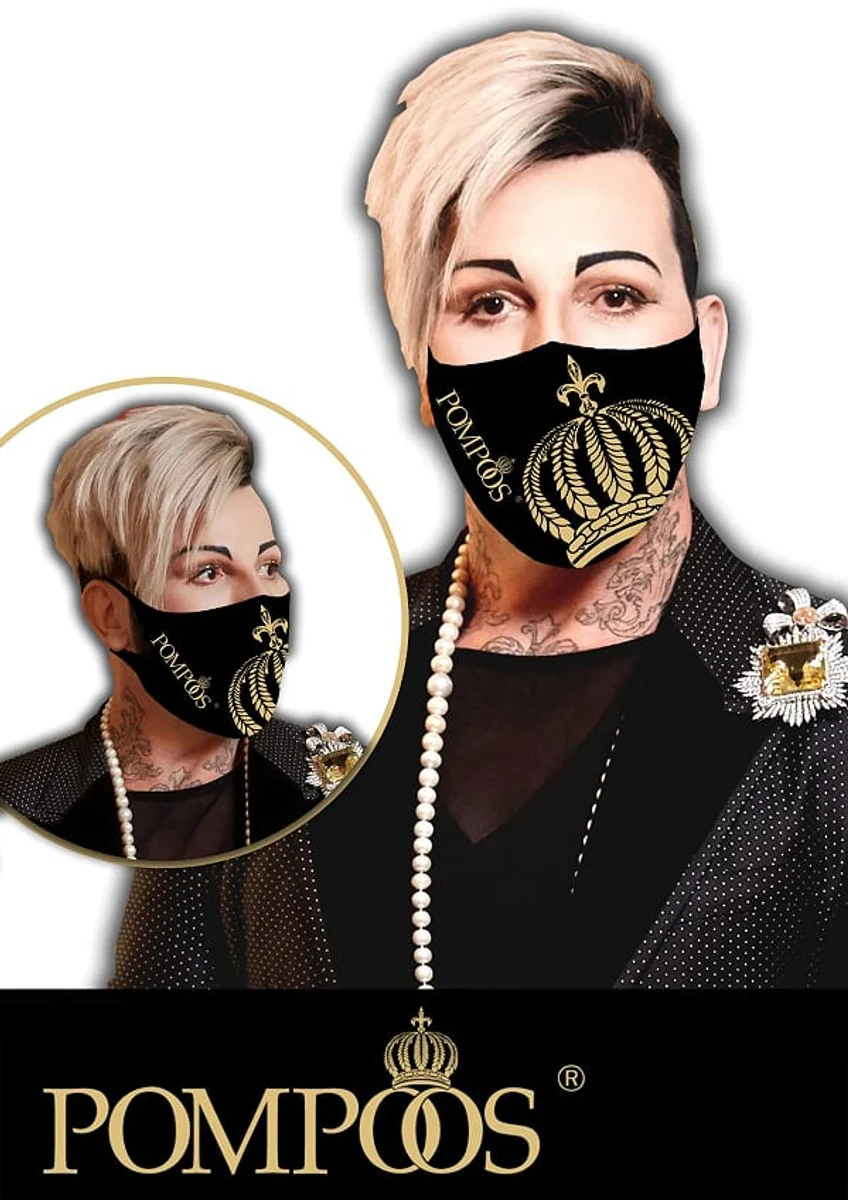 Glööckler POMPÖÖS mouth and nose mask - Crown Pompöös -
