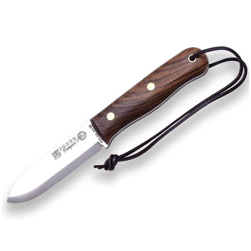 Joker BS9 Trampero Scandi Nogal - Cuchillo de supervivencia y buschcraft