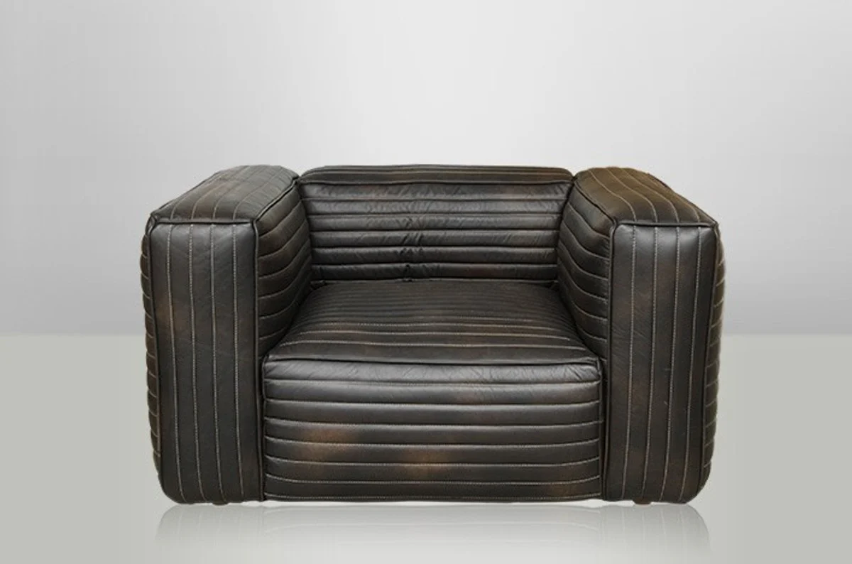 Luxury real leather armchair VLAB New Fudge - club armchair