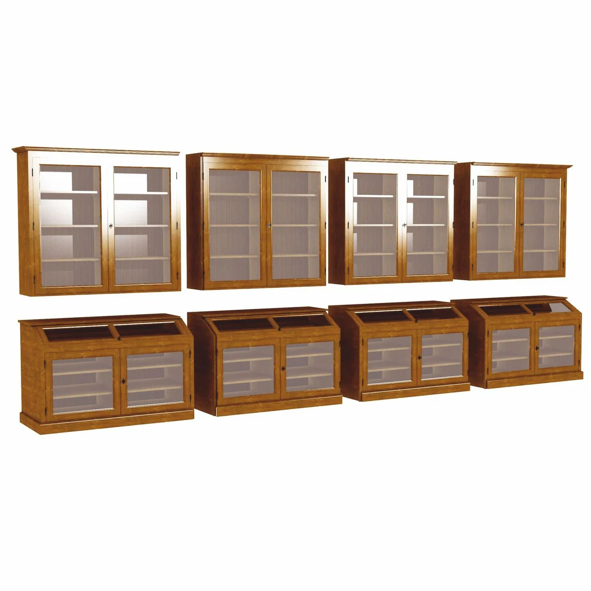 Country house style solid wood bar cabinet brown 600 cm - bar furniture