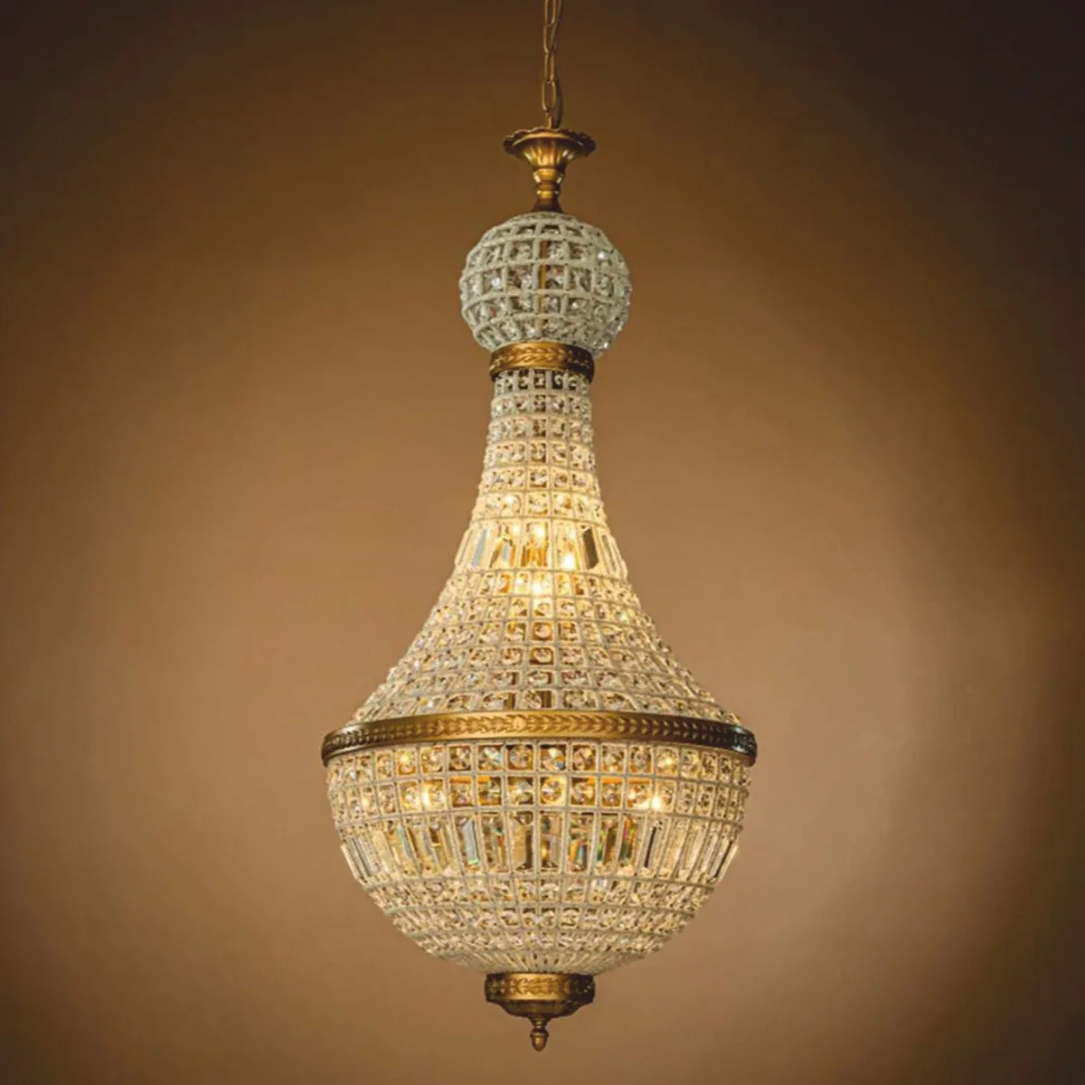 Baroque crystal chandelier gold Ø 50 x H. 110 cm - Baroque lights