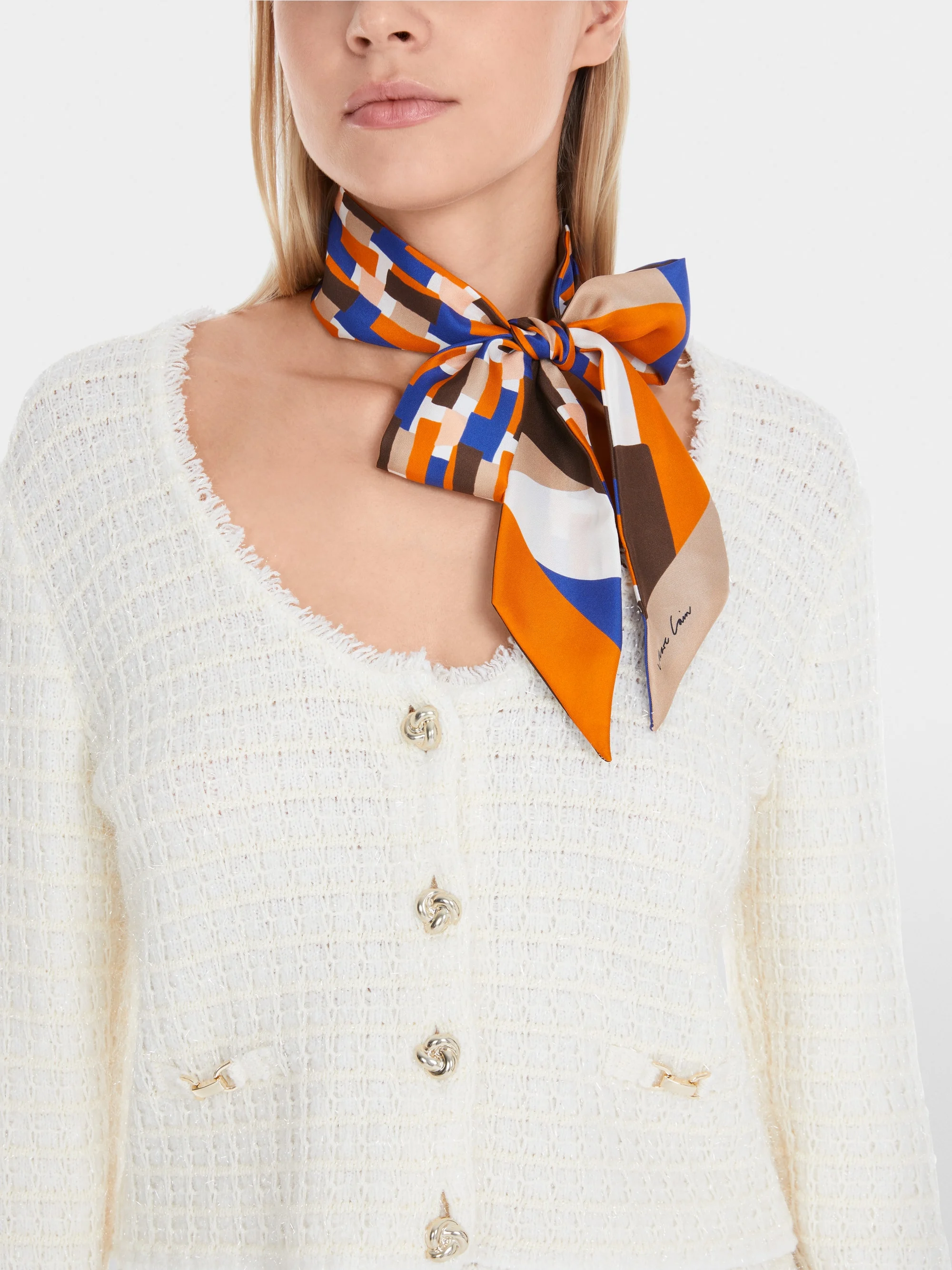 Marc-Cain printed silk tie