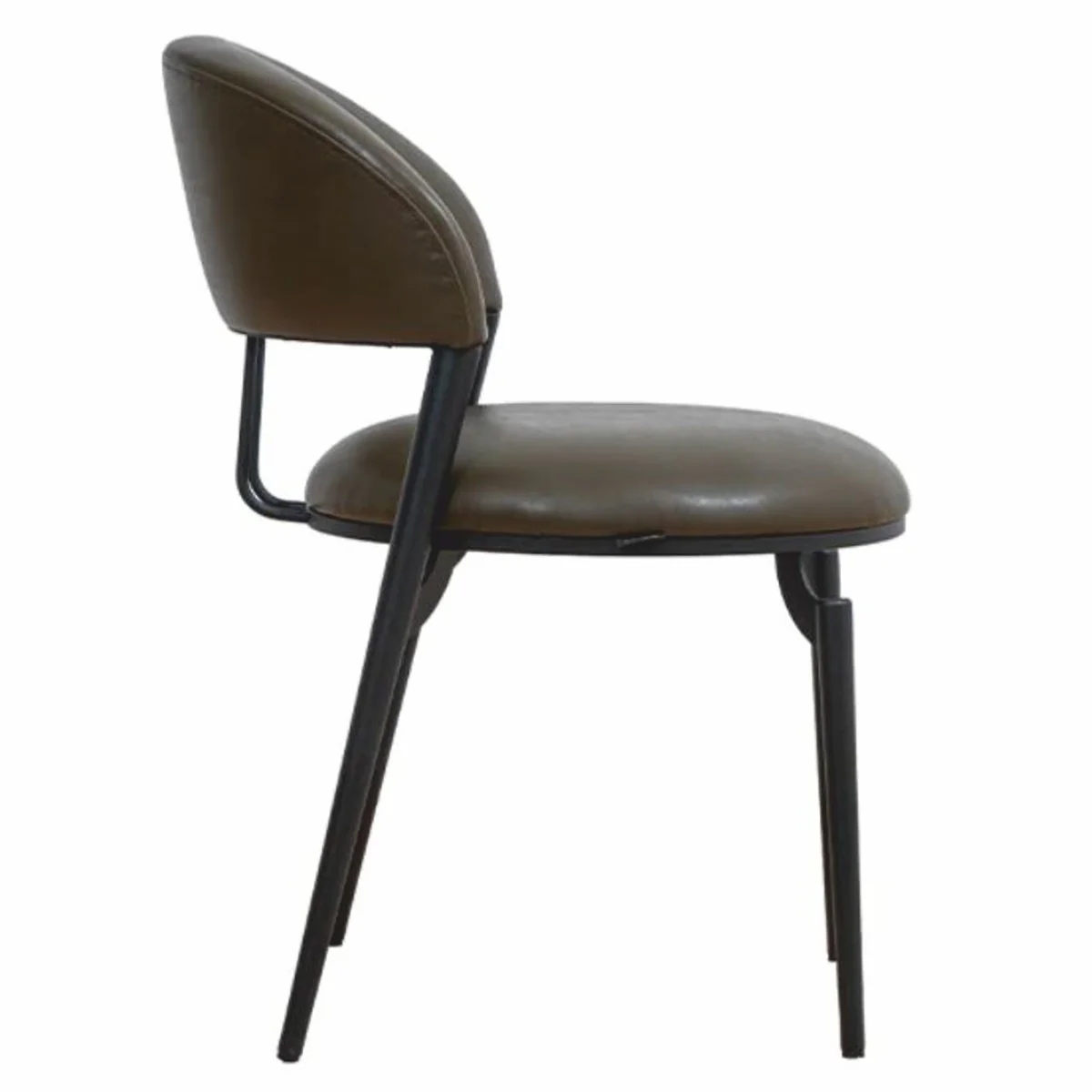 Luxury Faux Leather Dining Room Chair Dark Gray / Black - Dining Room Furniture