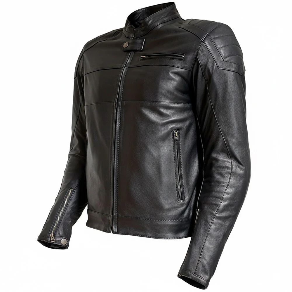 CHAQUETA PIEL OUT INDY - NEGRO