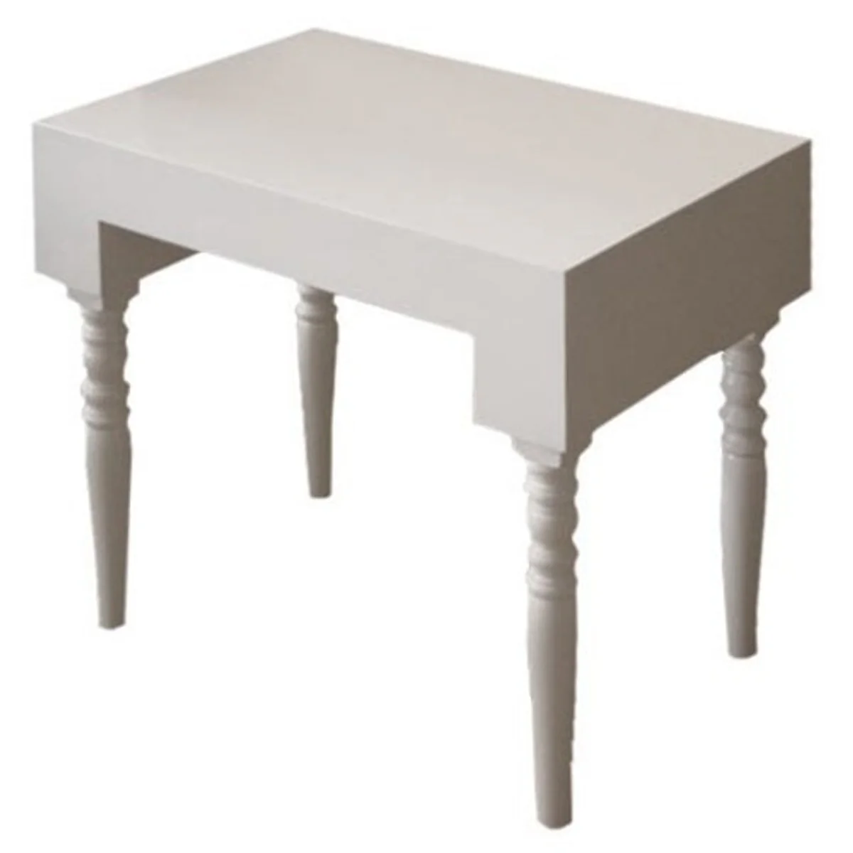 Baroque side table white high gloss 60 x 40 x H. 60 cm - Baroque furniture