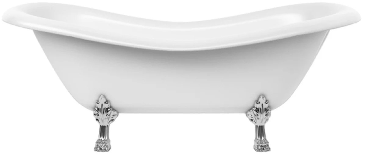 Art Nouveau bathtub white / silver 188 cm - Freestanding retro style bathtub
