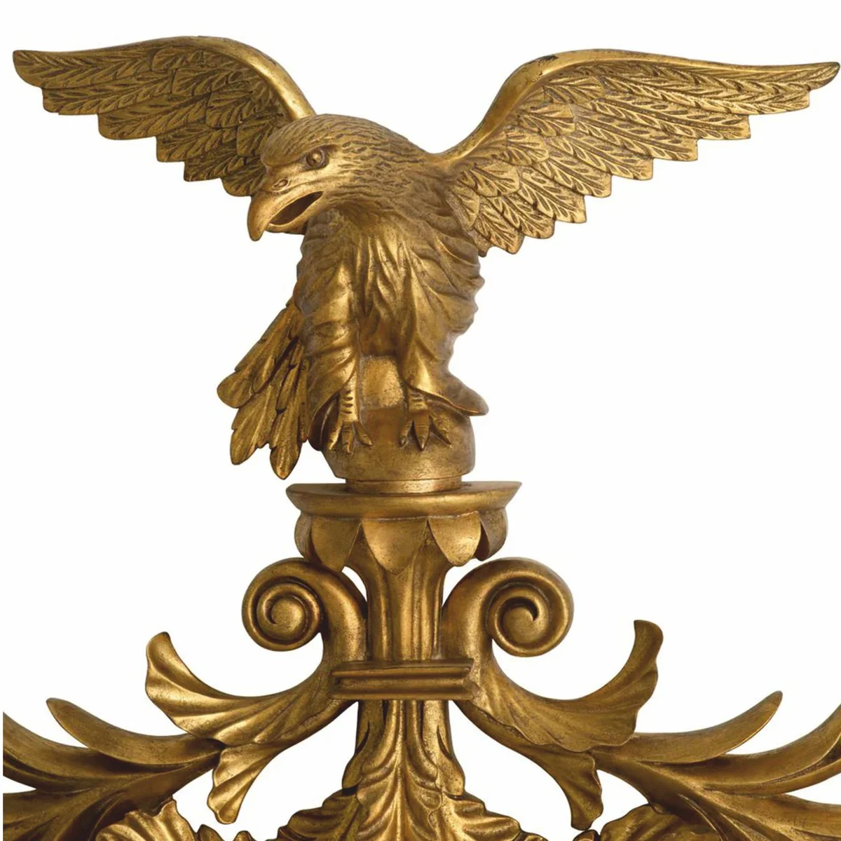 Luxury baroque mahogany mirror antique gold / black H. 139 cm