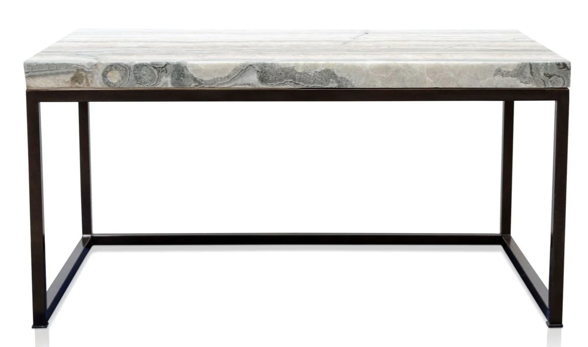 Luxury living room table with natural stone table top 80 x 50 x H. 40 cm - luxury coffee table