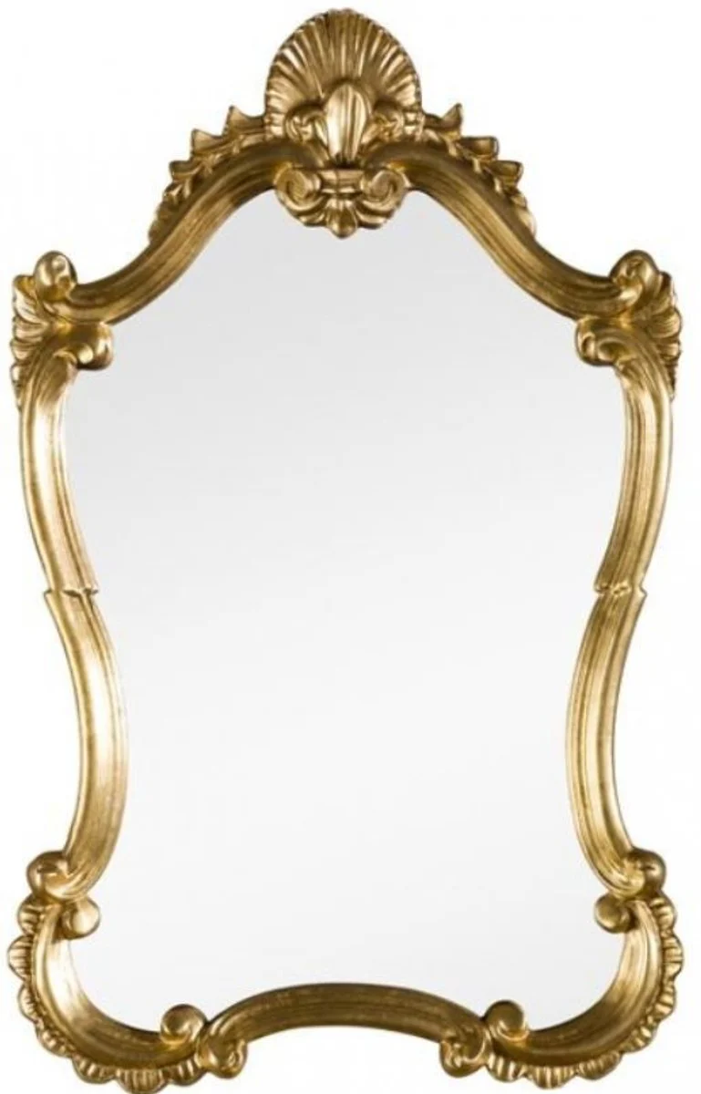 Luxury baroque wall mirror gold 46 x 5 x H. 73 cm - living room mirror - cloakroom mirror - magnificent mirror in baroque style