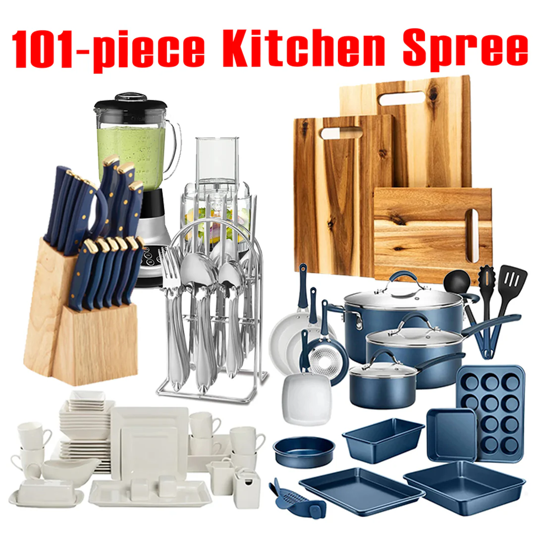 Zeitlich begrenzte Aktion, 101-teiliges Kitchen Spree-Angebot, das alle Bedürfnisse der Küche erfüllt