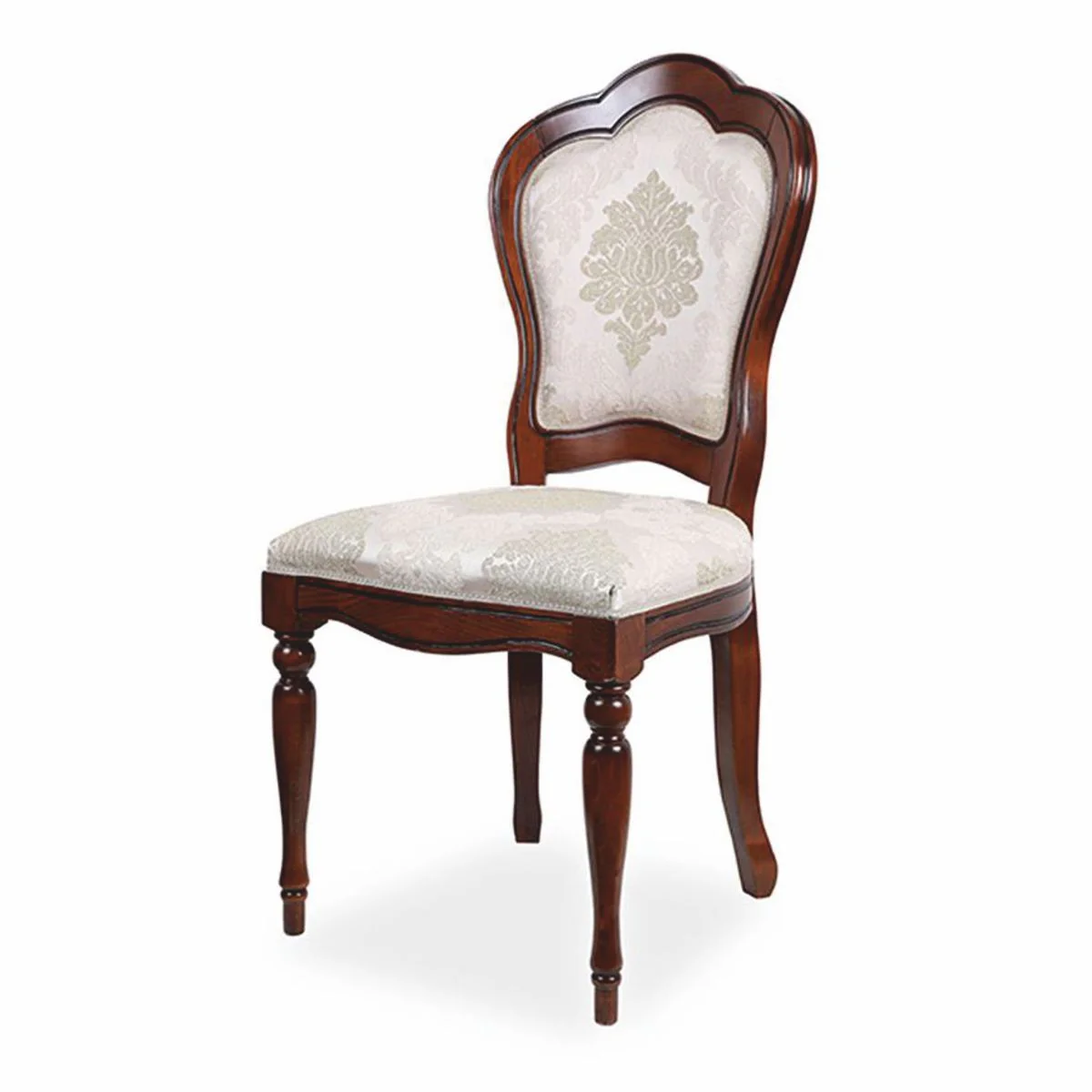 Luxury Baroque Dining Room Chair Gray / Dark Brown - Exquisite Baroque Furniture