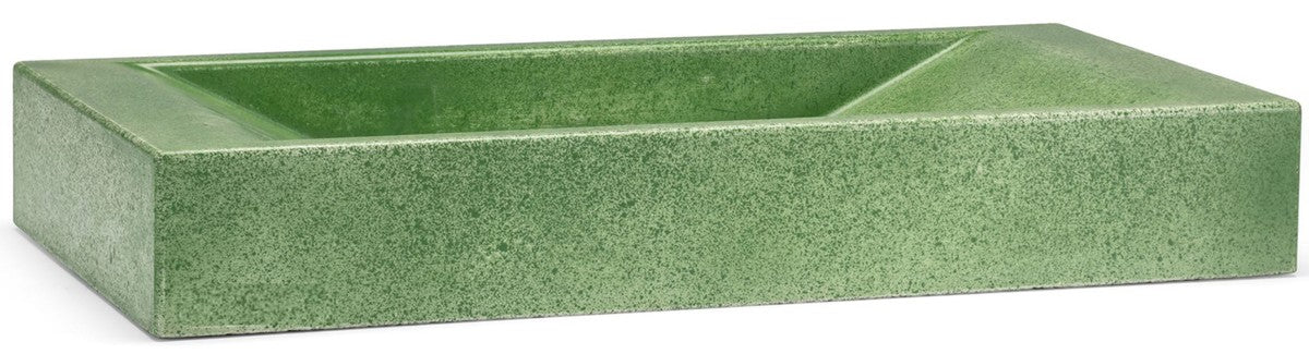 Luxury concrete sink bowl matt green 60 cm