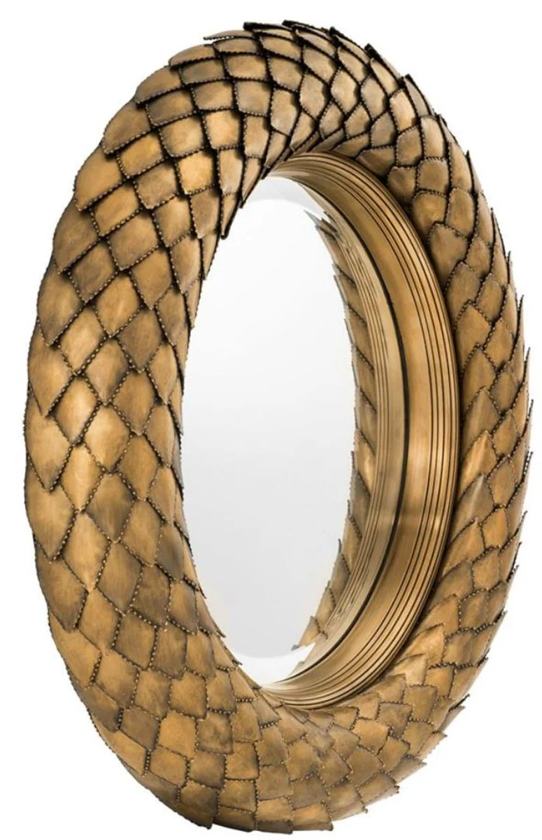 Luxury wall mirror vintage brass diameter 60 cm - living room mirror