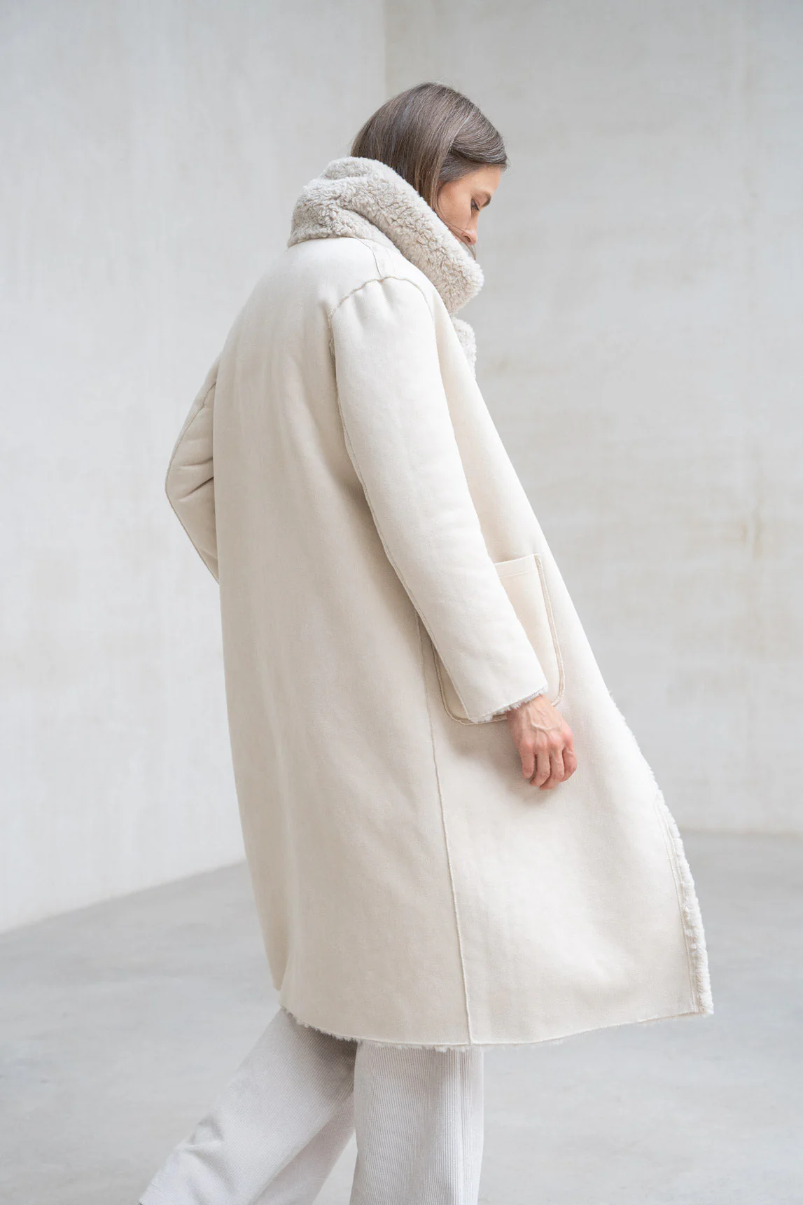 Rivera-Spain Wendemantel aus Lecce in Ecru