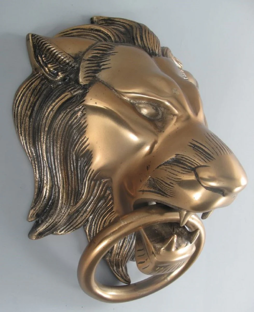Baroque aluminum door knocker lion bronze H. 40 cm - Baroque decorative accessories