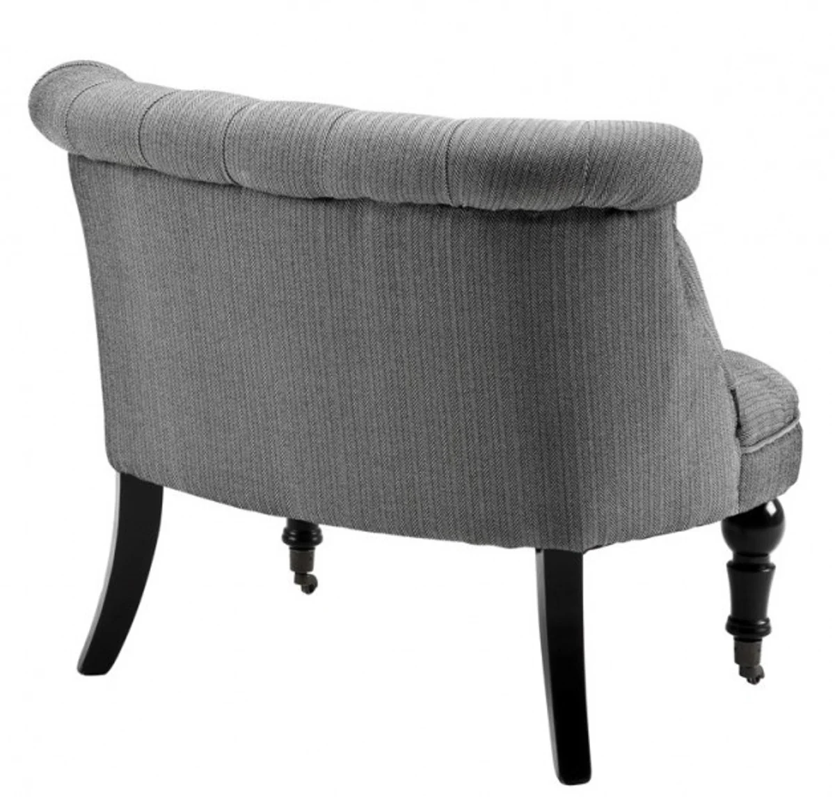 Luxus Barock Salon Sessel Paris mit Fischgratmuster schwarz/weiss aus der Luxus Kollektion von - Hotel Cafe Restaurant Möbel Einrichtung