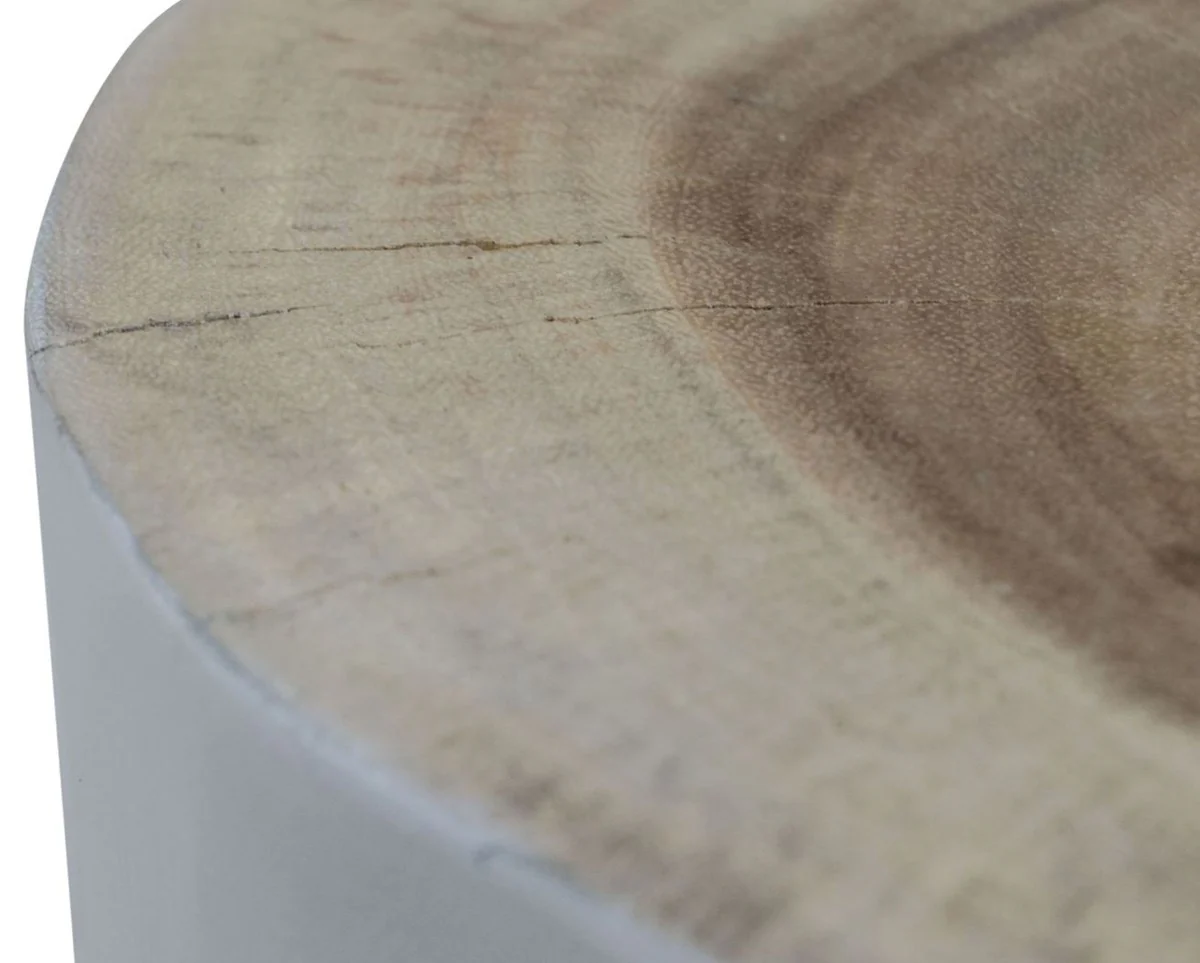 Living room stool / side table white Ø 27 x H. 45 cm - luxury furniture