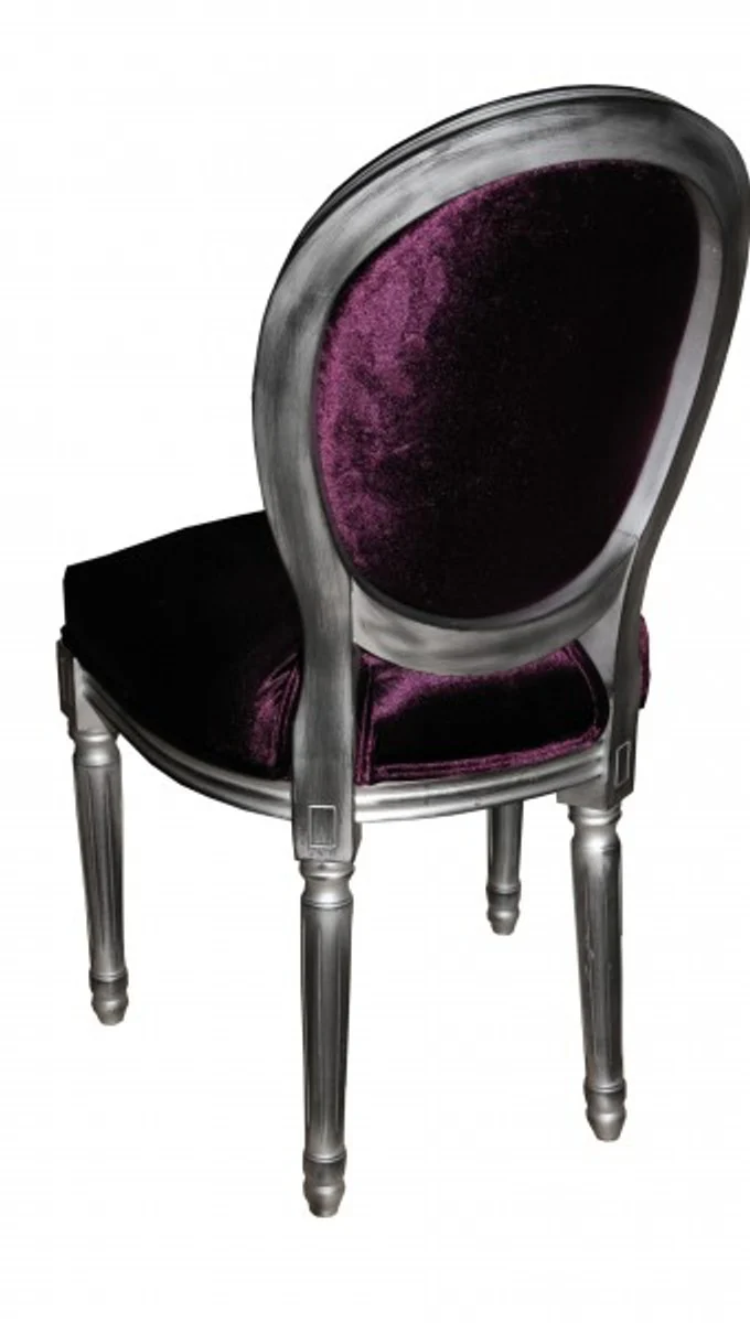 Baroque dining room chair purple - designer chair - luxury quality