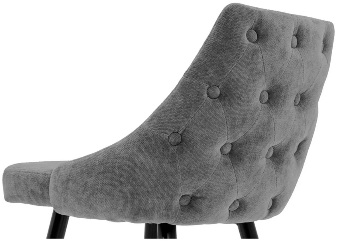 Luxury bar chair gray / black 47 x 52 x H. 101 cm - luxury bar furniture