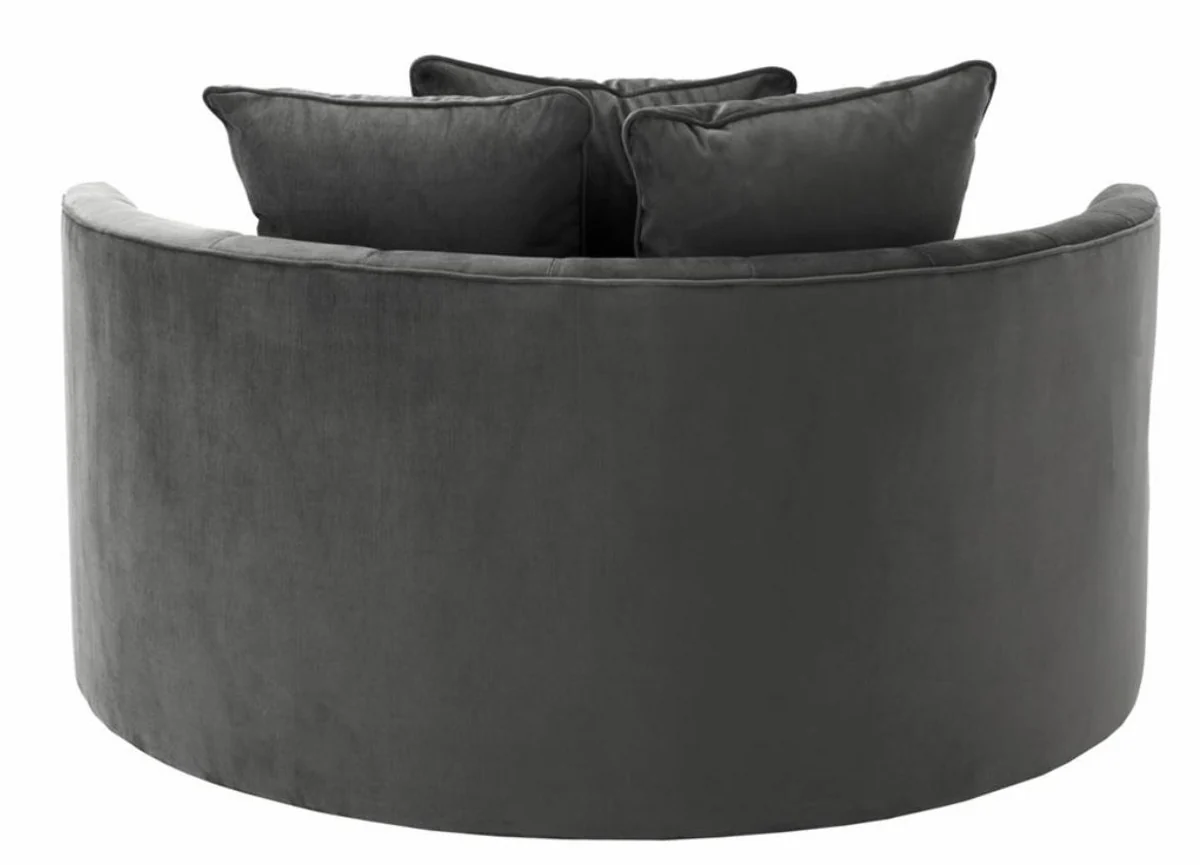 Designer sofa dark gray 157 x 148 x H. 90 cm - luxury round sofa