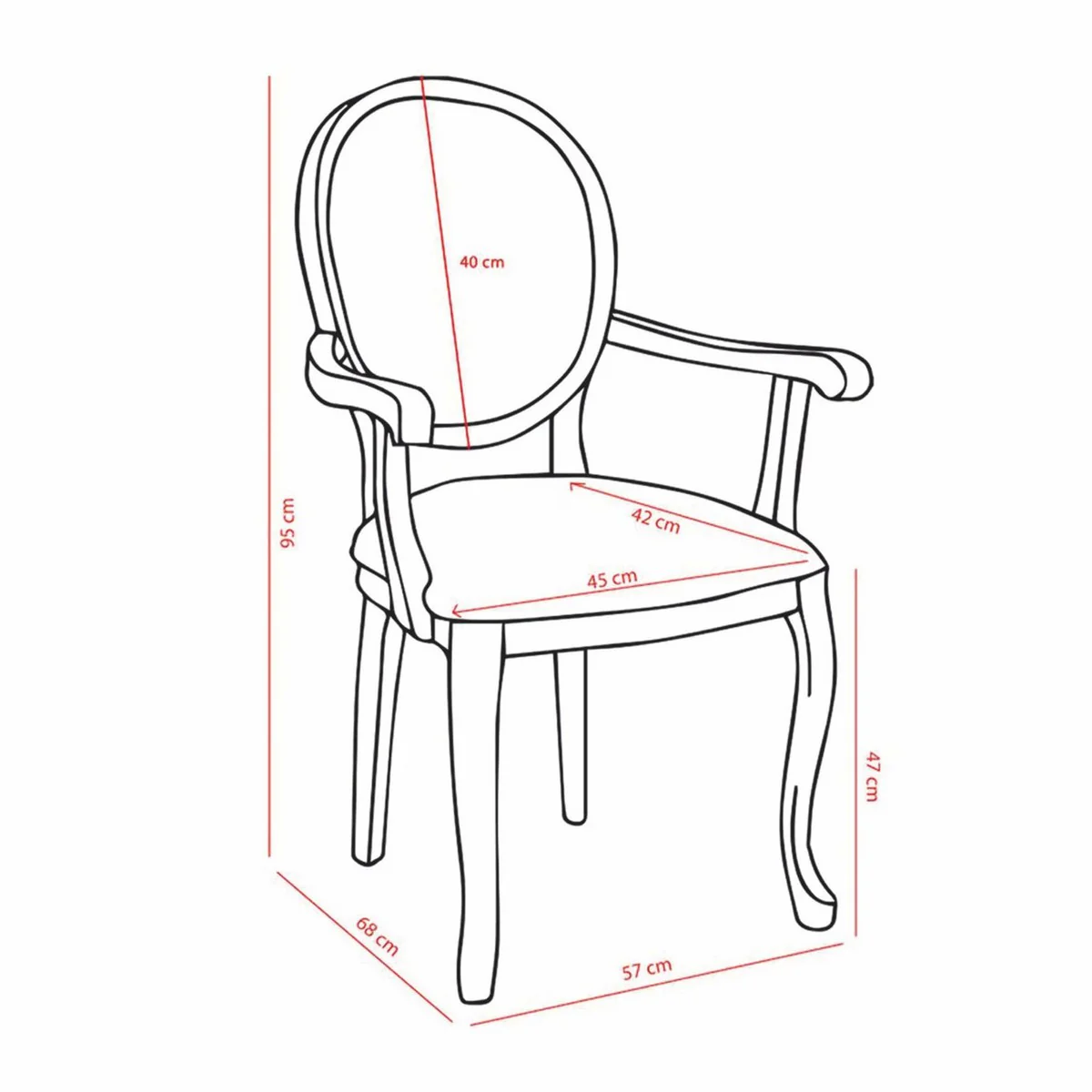 Luxury Baroque Dining Room Chair with Armrests Purple / White - Baroque Furniture