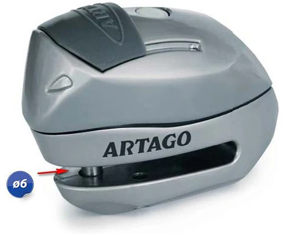ARTAGO 24S SENSOR ALARMA Diam 6 PLATA