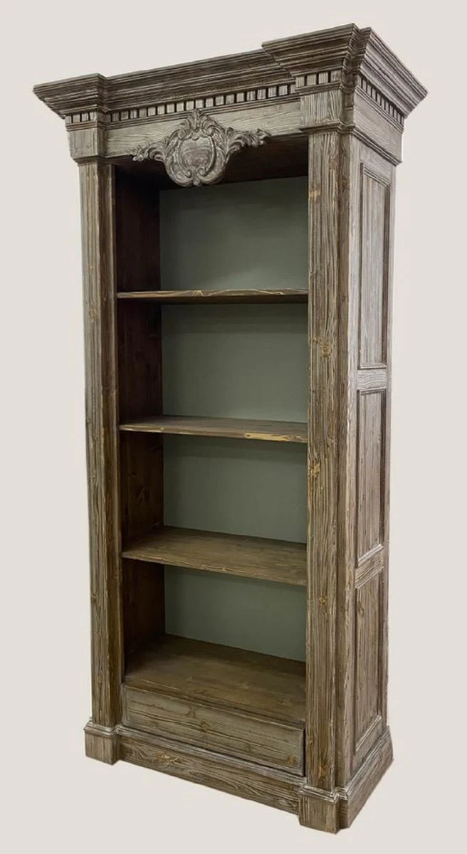 Pompöös by Luxury Baroque Shelf Cabinet Provence Brown / Gray - designed by Harald Glööckler