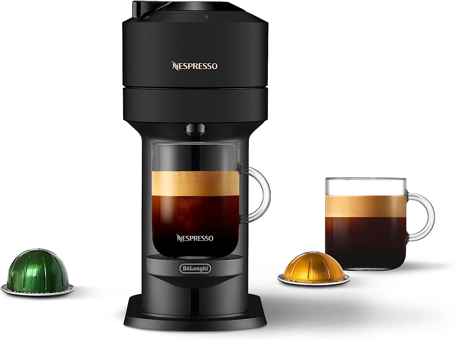 Nespresso Vertuo Next Coffee and Espresso Machine von De'Longhi, Limited Edition, 5 Tassen, Matte Black
