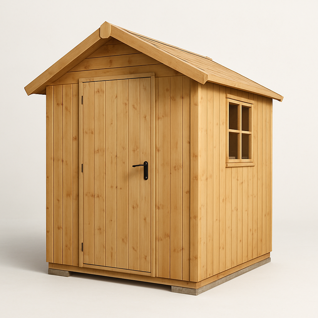 Rechteckiges Gartenhaus aus Naturholz, 180 x 150 x 215 cm, kYouFXL373NE