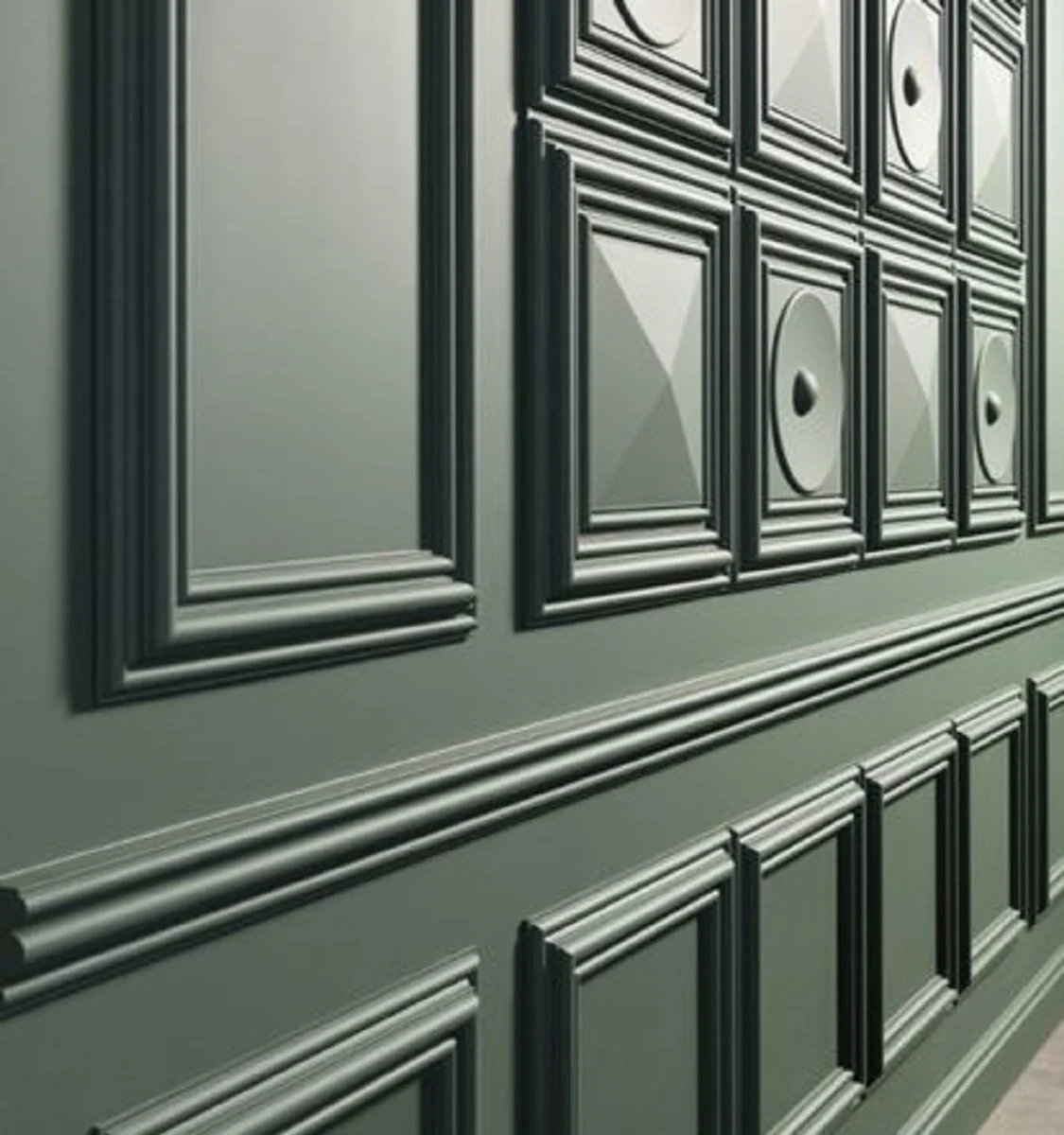 3D panel white 33.3 x 3.5 x H. 33.3 cm - wall panel - ceiling panel - wall decoration in baroque style