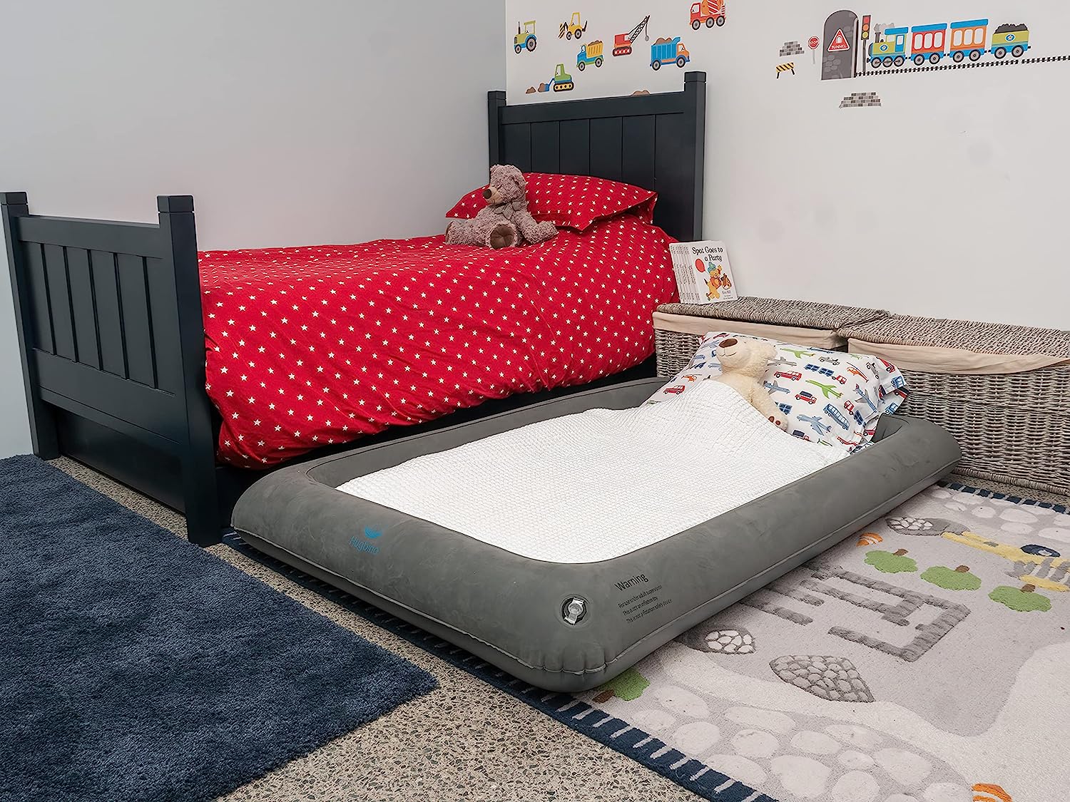 Aufblasbares Kleinkind-Reisebett – Luftmatratze für Kinder – tragbares aufblasbares Bett für Kinder, leicht und robust – Bodenbetten und Matratzen für Jugendliche, langlebiges Reisezubehör für Kleinkinder