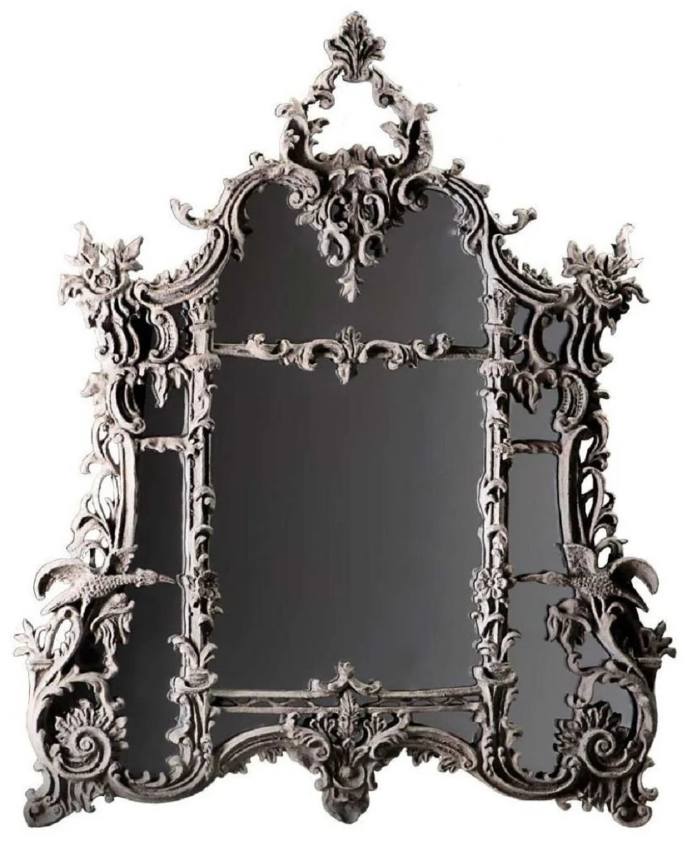 Baroque mirror gray - magnificent handmade wall mirror in baroque style - antique style wardrobe mirror - living room mirror - baroque furniture