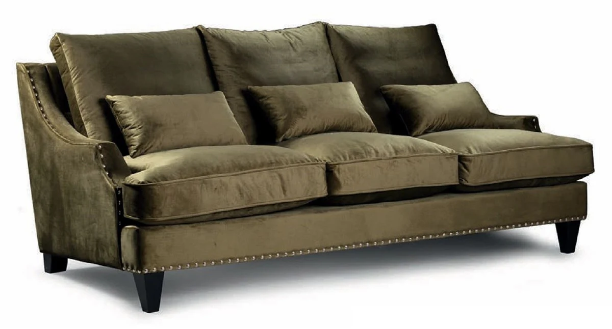 Luxury Sofa Olive Green / Black 150 cm - Living Room & Hotel Furniture