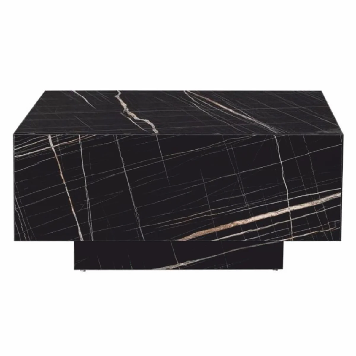 Luxury coffee table in marble look black 104 cm - living room furniture