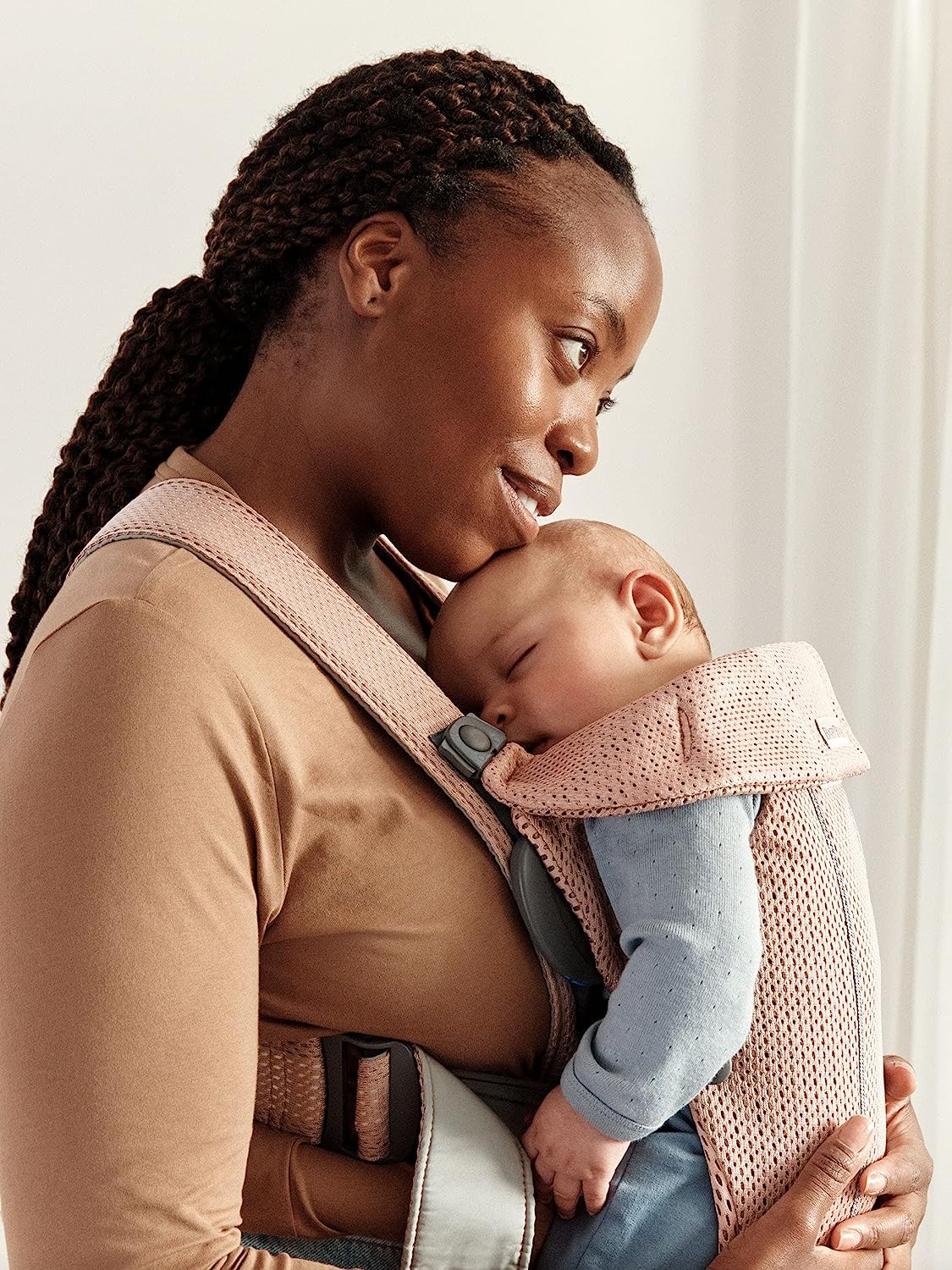 Babytrage Mini, 3D-Netz, Anthrazit/Leopard