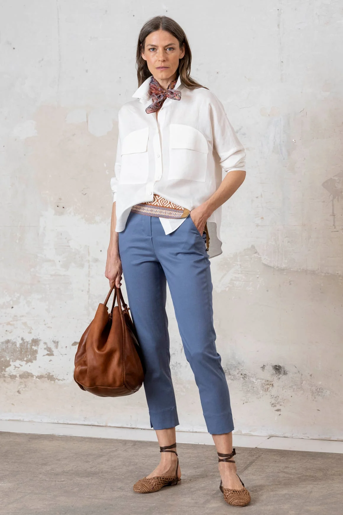 Rivera-Spanien Camisa Luserna blanco