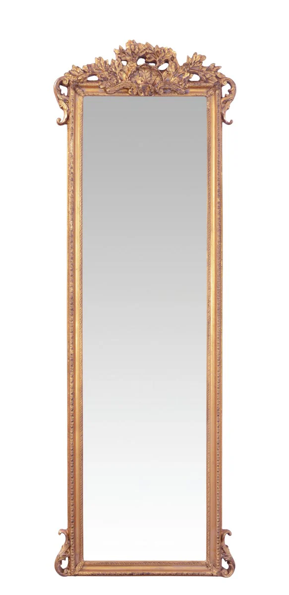 Baroque wall mirror gold W 67.3 x H 198.5 cm - noble & magnificent