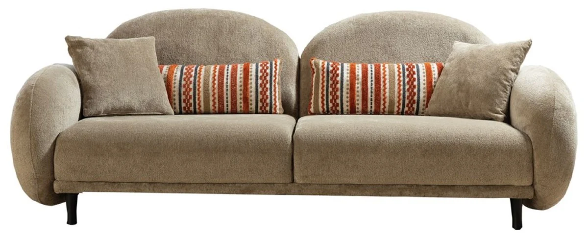 Luxury sofa gray brown / black 230 x 100 x H. 85 cm - living room sofa - living room furniture - luxury furniture - luxury furnishings