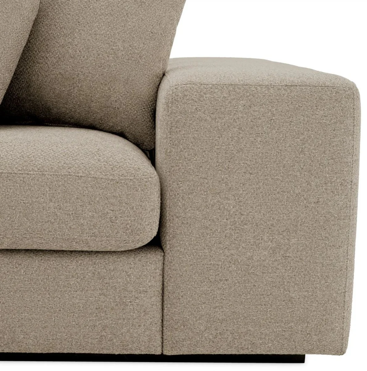 Luxury corner sofa with cushions gray / black 380 x 200 x H. 90 cm - Living room sofa - Hotel sofa - Living room furniture - Hotel furniture - Luxury furniture - Luxury quality