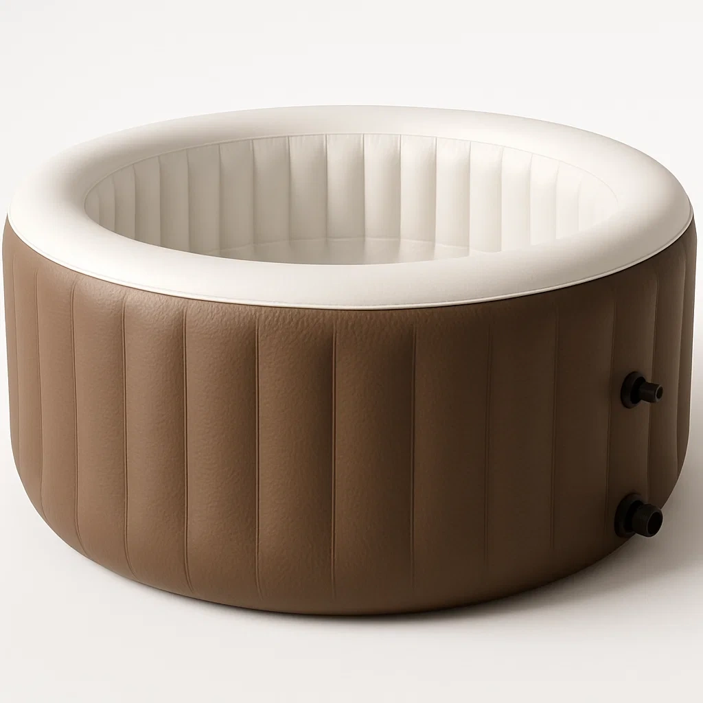 Aufblasbarer Whirlpool 178x178x71 cm, 4 Sitze, hellbraun/weiß, azepyZF326UT