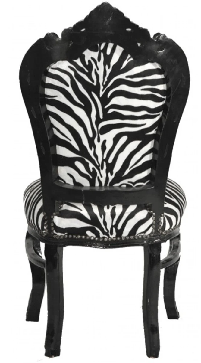 Baroque dining room chair zebra / black