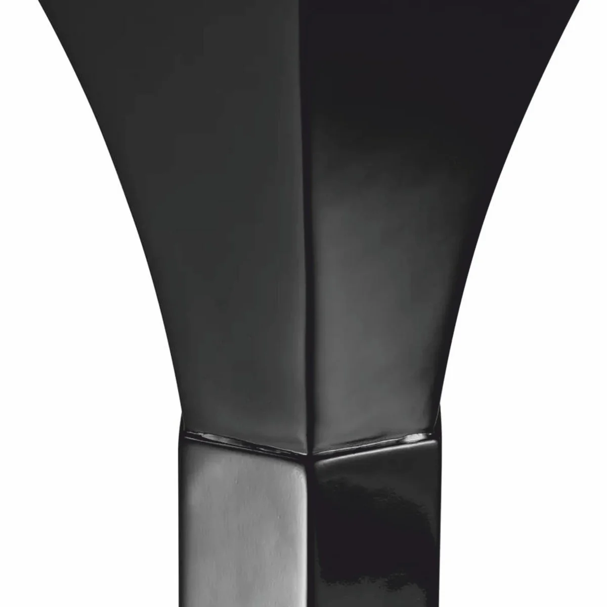 Luxury mahogany side table with black glass top Ø 69 x H. 68 cm