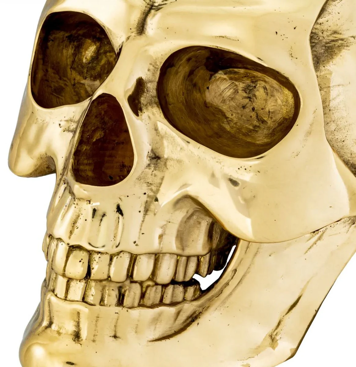 Philipp Plein luxury designer decorative skull gold 14 x 22 x H. 16 cm