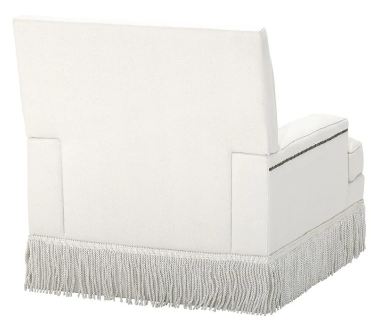 Luxus Designer Sessel Weiß 90 x 102 x H. 90 cm - Wohnzimmer Möbel