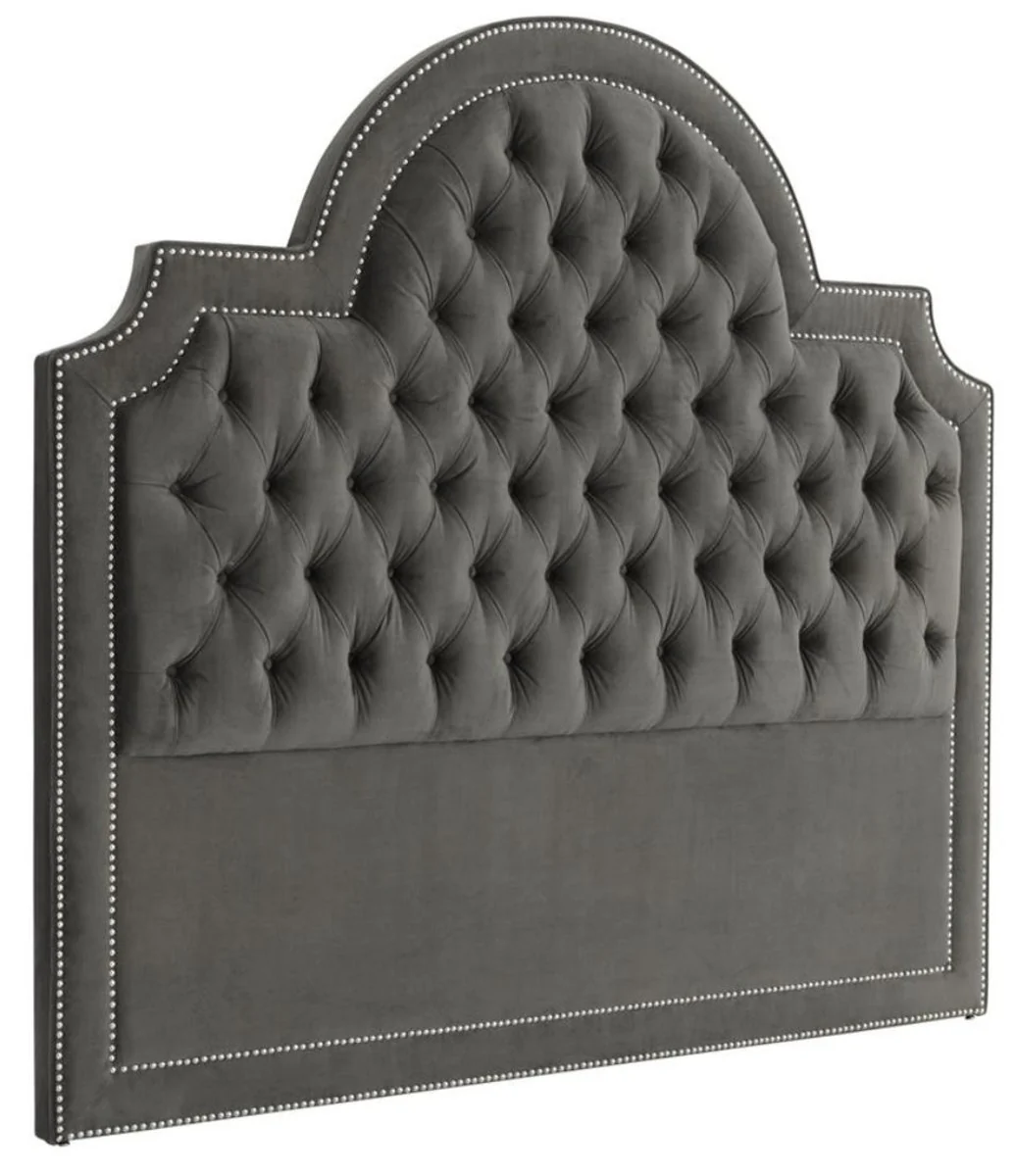 Bed headboard in dark gray 199 x H. 179 cm - luxury bedroom furniture