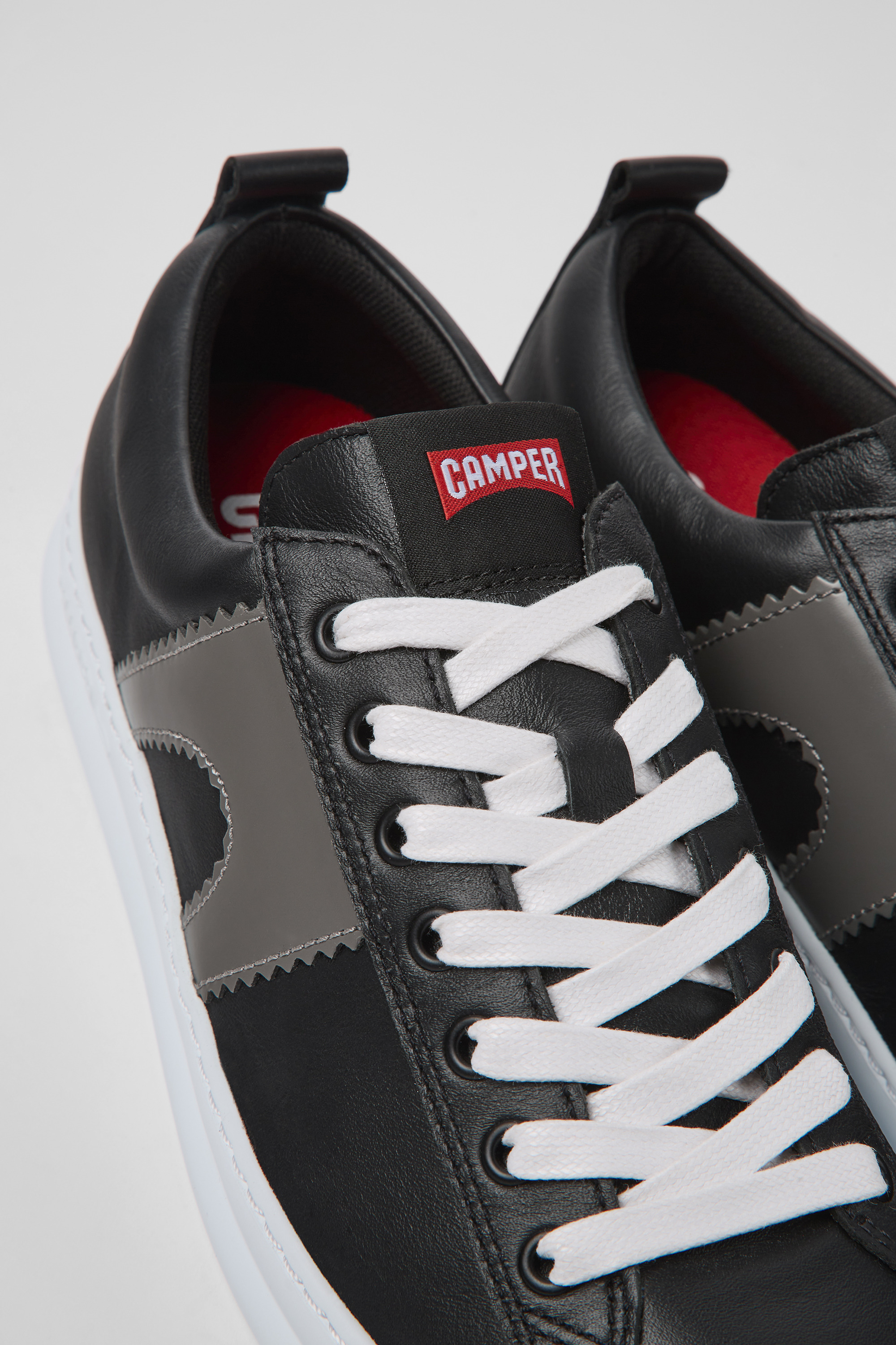 Läufer - Schwarze Leder Turnschuhe für Herren